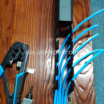 19 inci 1U 12 port Pengurusan kabel logam